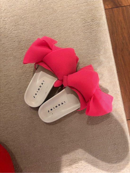 Joshua Sanders Shoes - Joshua Sanders Pink Bow Slide Sandals